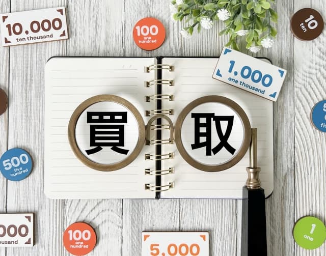 買取と書かれたイラスト写真