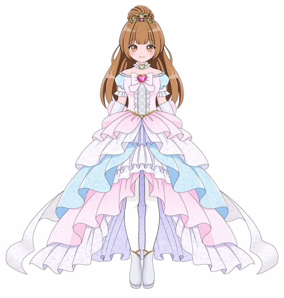 イラスト素材：お姫様立ち絵